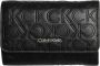 Calvin Klein Damesportemonnee Zwart Rfid Ritssluiting Black Dames - Thumbnail 2