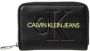 Calvin Klein Zwarte ritssluiting portemonnee voor vrouwen Black Dames - Thumbnail 1