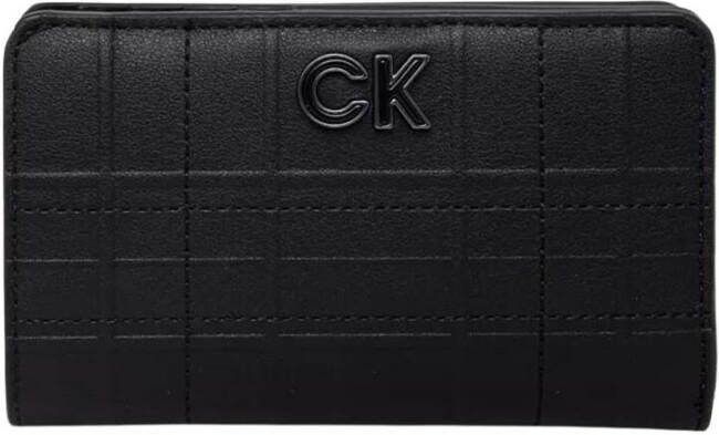 Calvin Klein Zwarte Polyurethaan Portemonnee met RFID-slot Black Dames