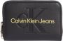 Calvin Klein Jeans Damesportemonnee met rits zwart patroon Black Dames - Thumbnail 3