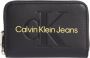 Calvin Klein Jeans Ritssluiting Portemonnee Lente Zomer Collectie Black Dames - Thumbnail 3