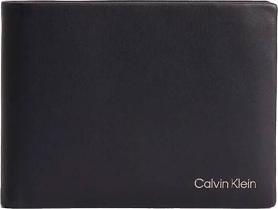 Calvin Klein Zwarte Herenportemonnee Stijlvol en Elegant Black Heren