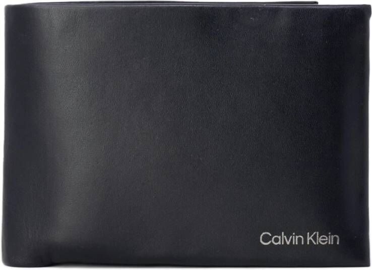 Calvin Klein Compacte Trifold Portemonnee met Muntvakje Black Heren