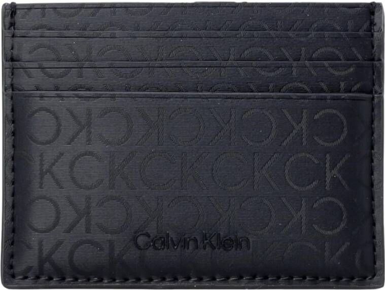 Calvin Klein Heren Portemonnee Zwart Print Herfst Winter Black Heren