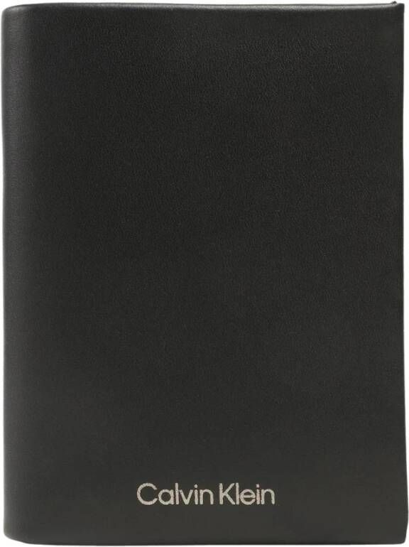 Calvin Klein Heren Compacte Trifold Portemonnee met Muntvakje Black Heren