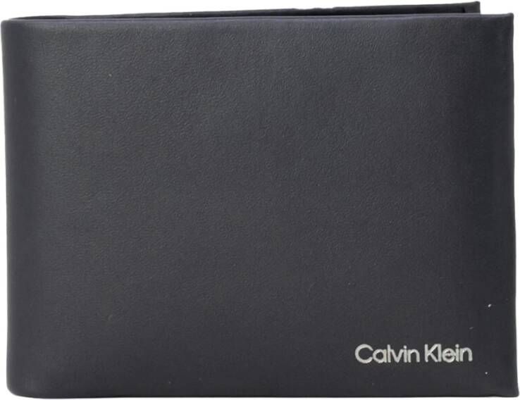 Calvin Klein Zwarte Herenportemonnee Stijlvol en Elegant Black Heren