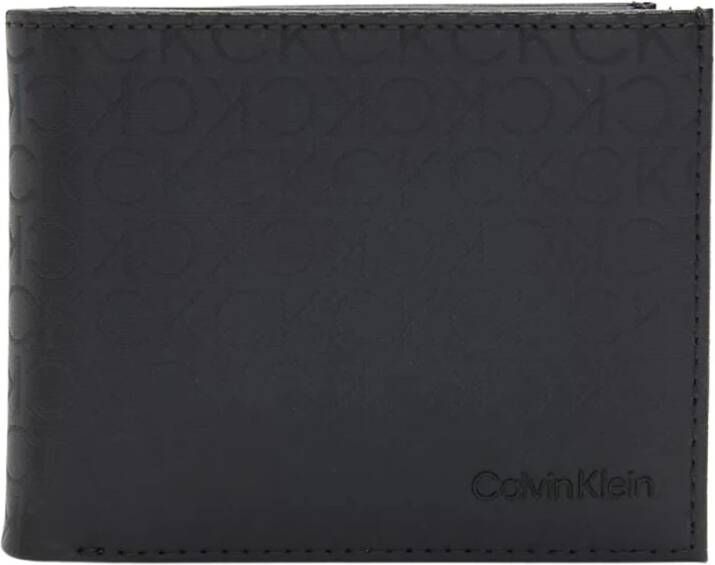 Calvin Klein Zwarte polyester portemonnee met RFID-blokkering Black Heren