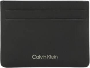 Calvin Klein Zwarte Kaarthouder Portemonnee voor Heren Black Heren