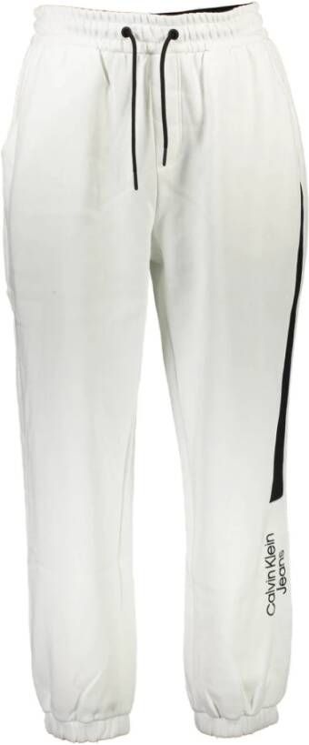 Calvin Klein Sportieve Witte Katoenen Jeans met Elastische Taille White Heren