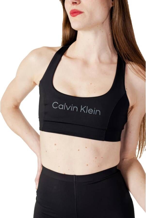 Calvin Klein Sportbeha van hoogwaardige stretchstof Zwart Dames