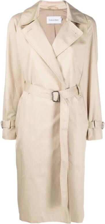Calvin Klein Women Clothing Jackets Coats White Ss23 Wit Dames