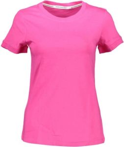 Calvin Klein Women Short Sleeve T-shirt Pink Roze Dames