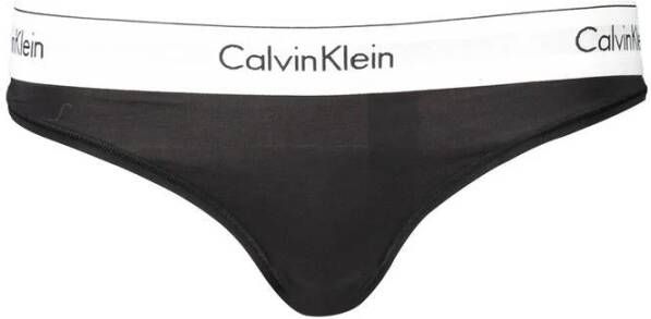 Calvin Klein Women Thong Black Zwart Dames