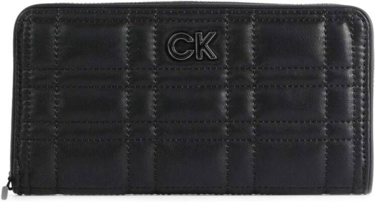 Calvin Klein Dames Portemonnee van Synthetisch Leer met Creditcardhouder en Muntvakje Black Dames