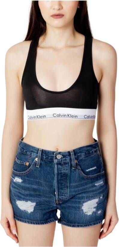 Calvin Klein Zwart effen ondergoed voor vrouwen Zwart Dames
