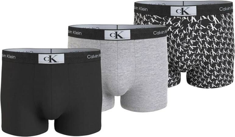 Calvin Klein Underwear Boxershort met elastische band met label in een set van 3 stuks model 'CK 96'