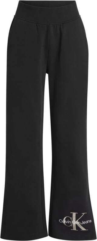 Calvin Klein Zwarte broek met uitlopende pijpen Zwart Dames