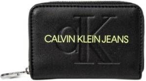 Calvin Klein Zwarte ritssluiting portemonnee voor vrouwen Black Dames
