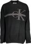 Calvin Klein Jeans Zwarte Crewneck Sweater Monogram CK Borduurwerk Black Heren - Thumbnail 1