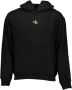 Calvin Klein Zwarte katoenen trui met capuchon en logoprint Zwart Heren - Thumbnail 9