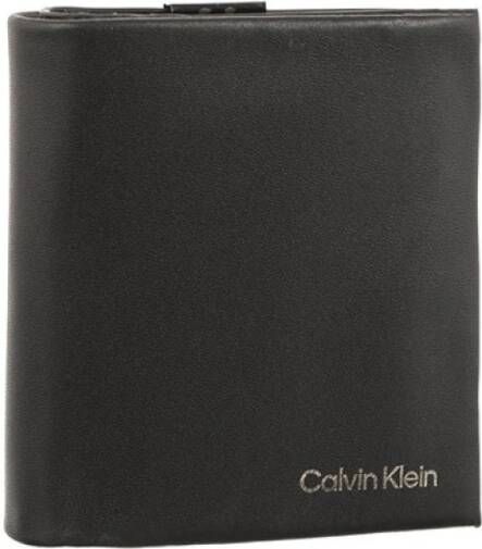 Calvin Klein Elegante zwarte RFID-beveiligde portemonnee voor mannen Black Heren