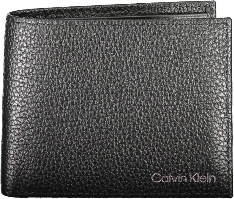 Calvin Klein Zwarte leren portemonnee met RFID-blokker Zwart Heren