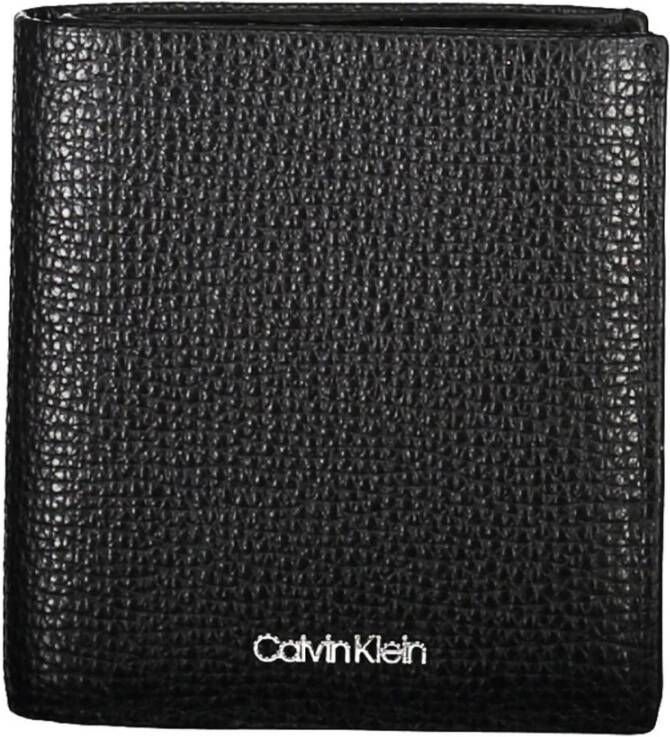 Calvin Klein Minimalistische Trifold Portemonnee met Muntvakje Black Heren