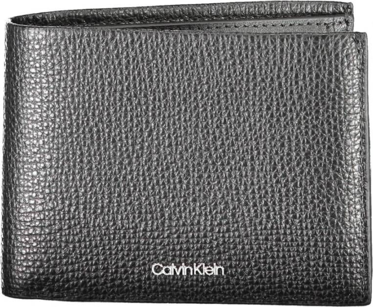 Calvin Klein Zwarte leren portemonnee met RFID-blokkering Zwart Heren