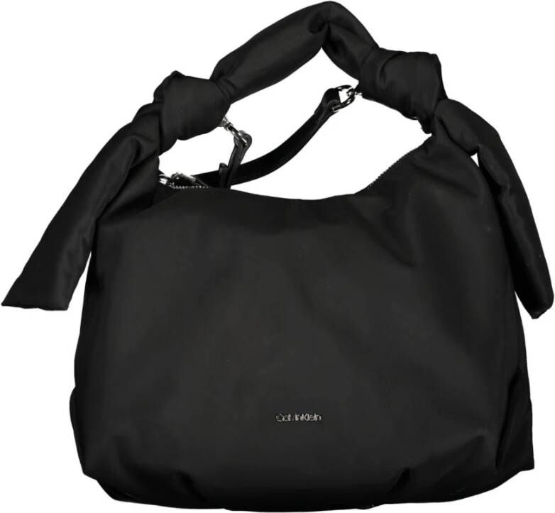 Calvin Klein Zwarte Polyester Handtas met Verstelbare Band Black Dames