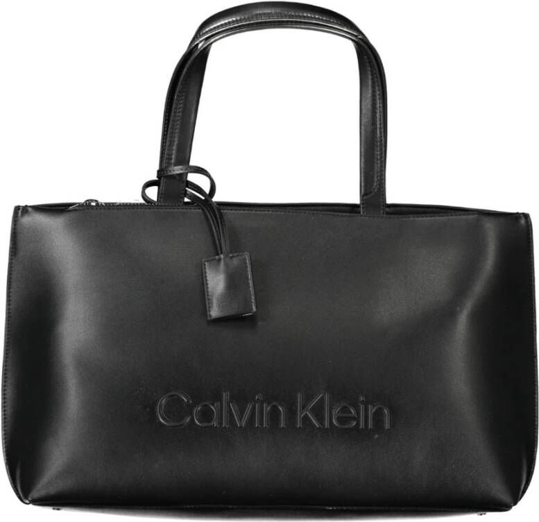 Calvin Klein Zwarte polyester handtas Zwart Dames