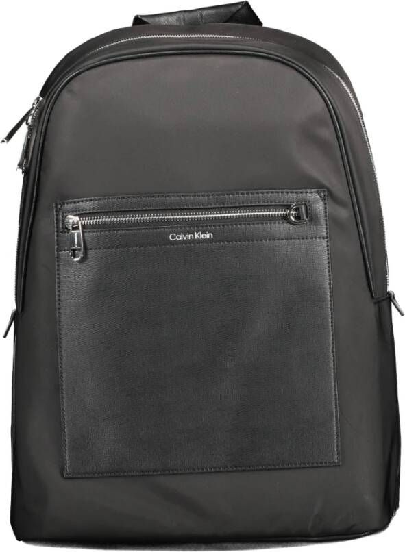 Calvin Klein Zwarte polyester rugzak met laptopvak Zwart Heren