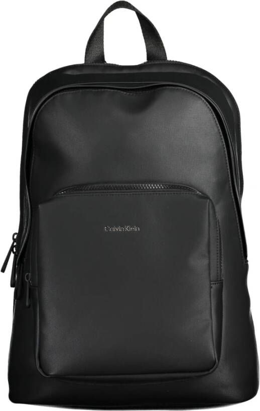 Calvin Klein Zwarte polyester rugzak met laptopvak Zwart Unisex