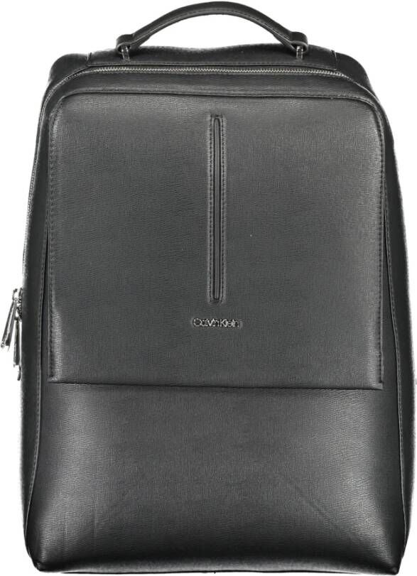 Calvin Klein Zwarte polyester rugzak met laptopvak Zwart Unisex