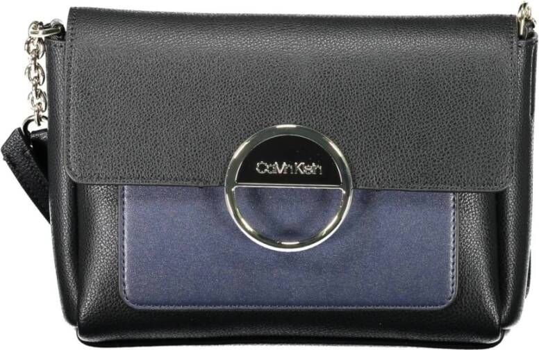 Calvin Klein Zwarte Schoudertas met Verstelbare Band Black Dames