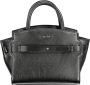 Calvin Klein Zwarte Polyurethaan Handtas met Contrasterende Details Black Dames - Thumbnail 1