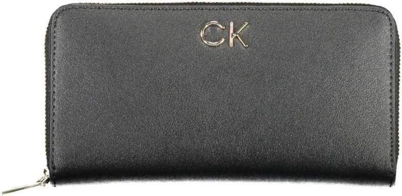 Calvin Klein Zwarte Polyurethaan Portemonnee met 5 Compartimenten en Muntvakje Zwart Dames - Foto 2