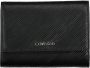 Calvin Klein Zwarte Polyurethaan Portemonnee met Rfid Blokker Zwart Dames - Thumbnail 3