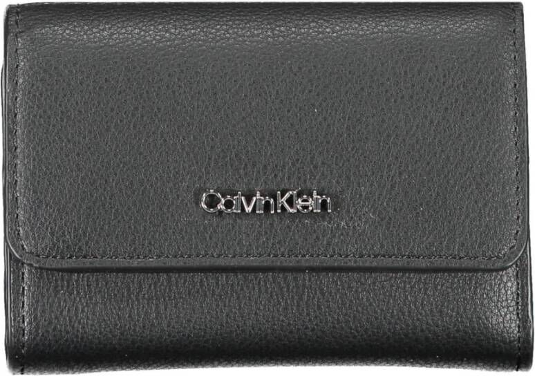Calvin Klein Damesportemonnee Zwart Rfid Ritssluiting Black Unisex
