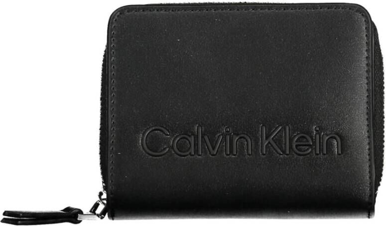 Calvin Klein Portemonnee van Synthetisch Leer met Magnetische Sluiting Black Dames