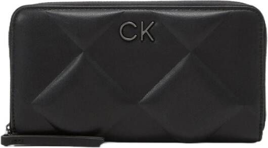Calvin Klein Dames portemonnee met ritssluiting kaartsleuven en muntvakje Black Dames