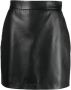 Calvin Klein Zwarte leren rok met hoge taille en verborgen rits Zwart Dames - Thumbnail 1