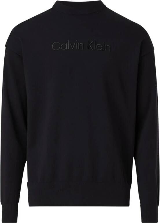 Calvin Klein Zwarte Sweaters Maglia Zwart Heren