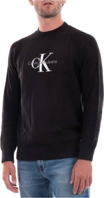 Calvin Klein Zwarte Sweaters met Logo Zwart Heren