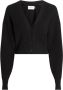 Calvin Klein Zwarte Cardigan met klassieke V-hals en geribbelde textuur Black Dames - Thumbnail 1