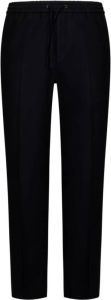Calvin Klein Zwarte Wollen Broek met Elastische Tailleband Zwart Heren