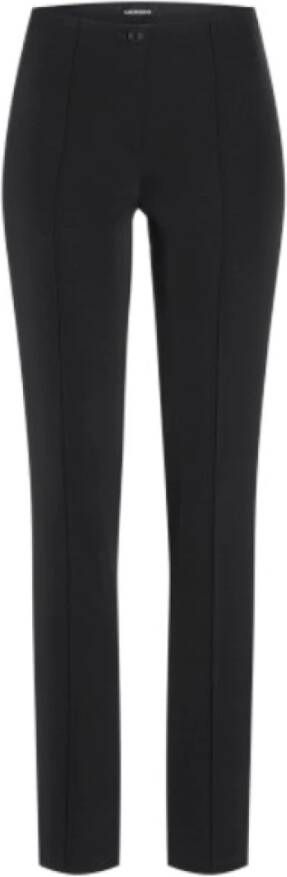 CAMBIO Zwarte high-waist straight broek Black Dames