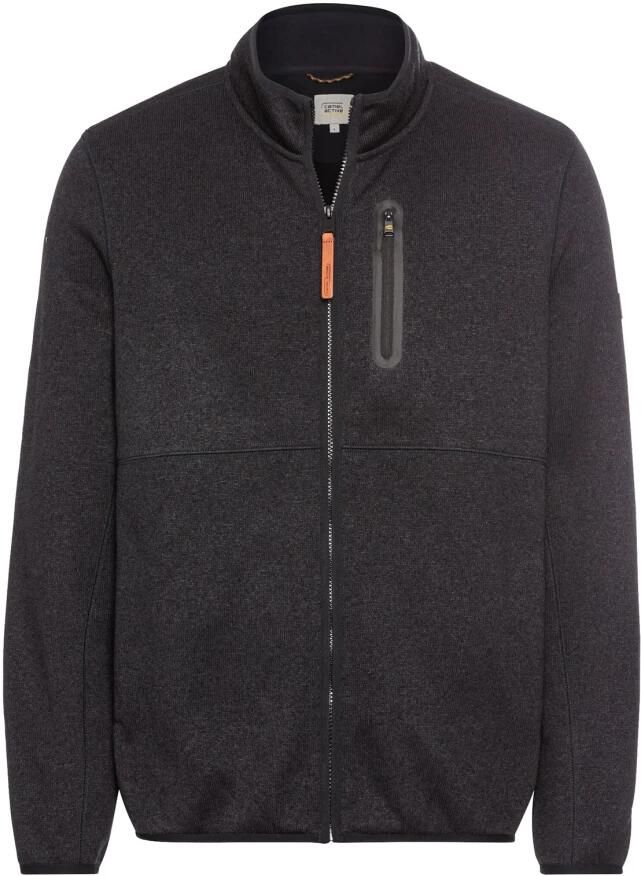 Camel active Vest in gemêleerd uiterlijk en met opstaande kraag