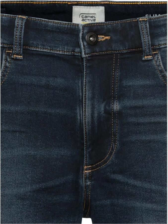 Camel active Korte slim fit jeans in 5-pocketmodel