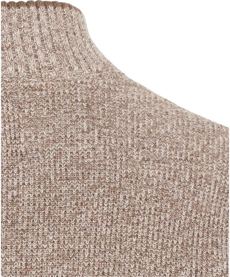 Camel active Delicate Gebreide Katoenmix Troyer Beige Heren