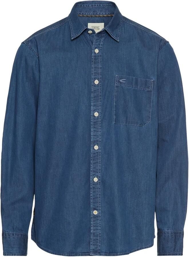 Camel active Gedrukt overhemd met lange mouwen Blue Heren - Foto 2